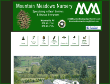 Tablet Screenshot of mountainmeadowsdwarfconifers.com
